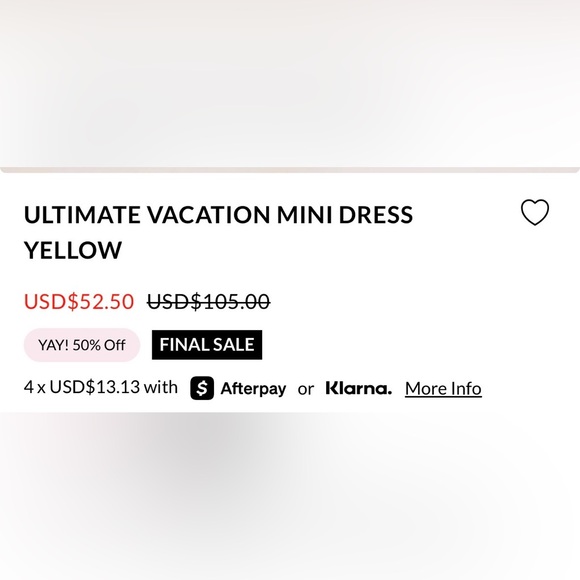 Hello Molly Yellow Mini Dress with White Tie Straps - Picture 2 of 4